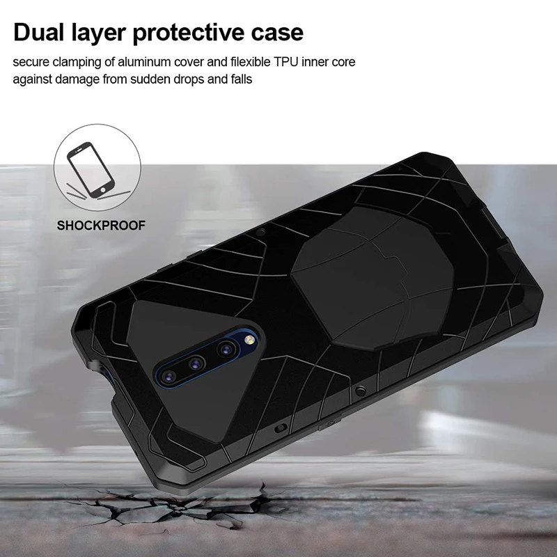 Для Oneplus 7 Pro Чехол алюминиевый Металл + силиконовая задняя крышка для Coque |