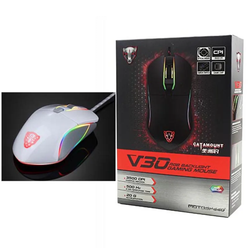 Motospeed V30 RGB игровая мышь для геймера Программирование 3500 dpi USB компьютерная Wried оптическая мышь с подсветкой дыхательный светодиодный для ПК ноутбука Gam