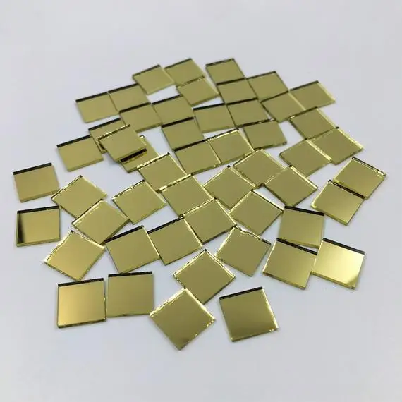 MEYA 2x2 см мини квадратные стеклянные зеркала мозаичная плитка 2 квадратная