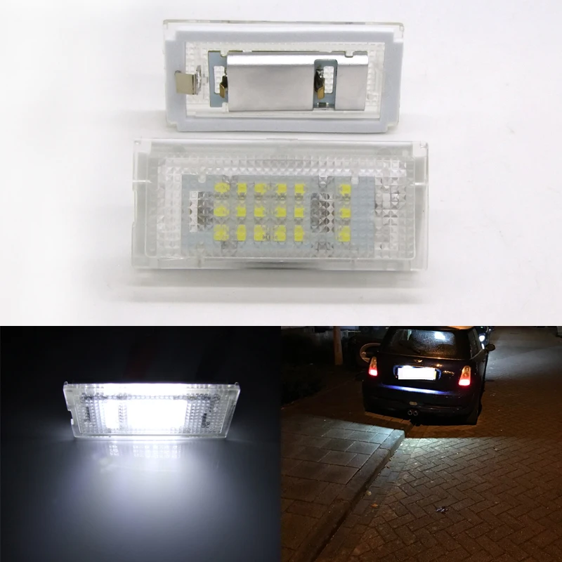 2 шт. без ошибок светодиодный номерной знак 12 в 6000 К Белый автомобиля для BMW MINI COOPER