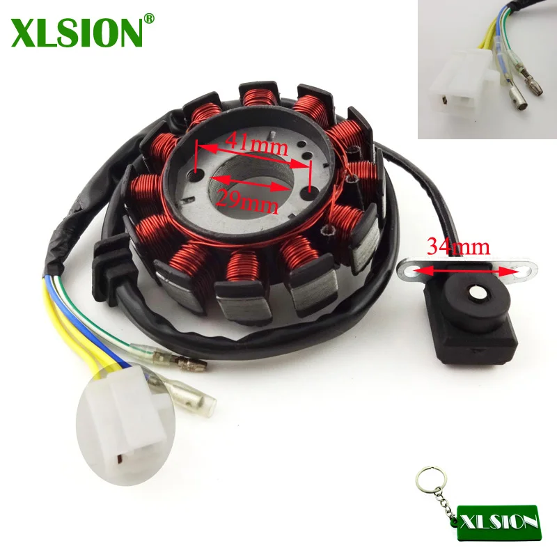 XLSION 12 катушек статор зажигания магнитный ротор для двигателей GY6 125 куб. См 150cc