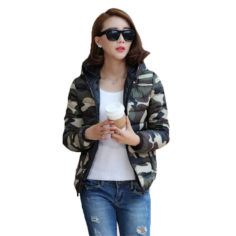 2020 зимняя камуфляжная Большая куртка с перьевым утеплителем женские короткие