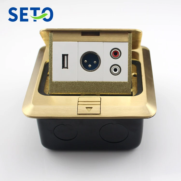 Выдвижной напольный разъем SeTo аудио + USB XLR настенная пластина гнездо Keystone розетка