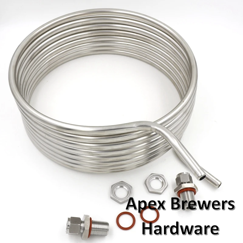 Weldless 25' x 1/2&quot HERMS Coil 12&quot diameter Hot Liquor Tank Wort Chiller Food Grade Stainless Steel 304 | Обустройство