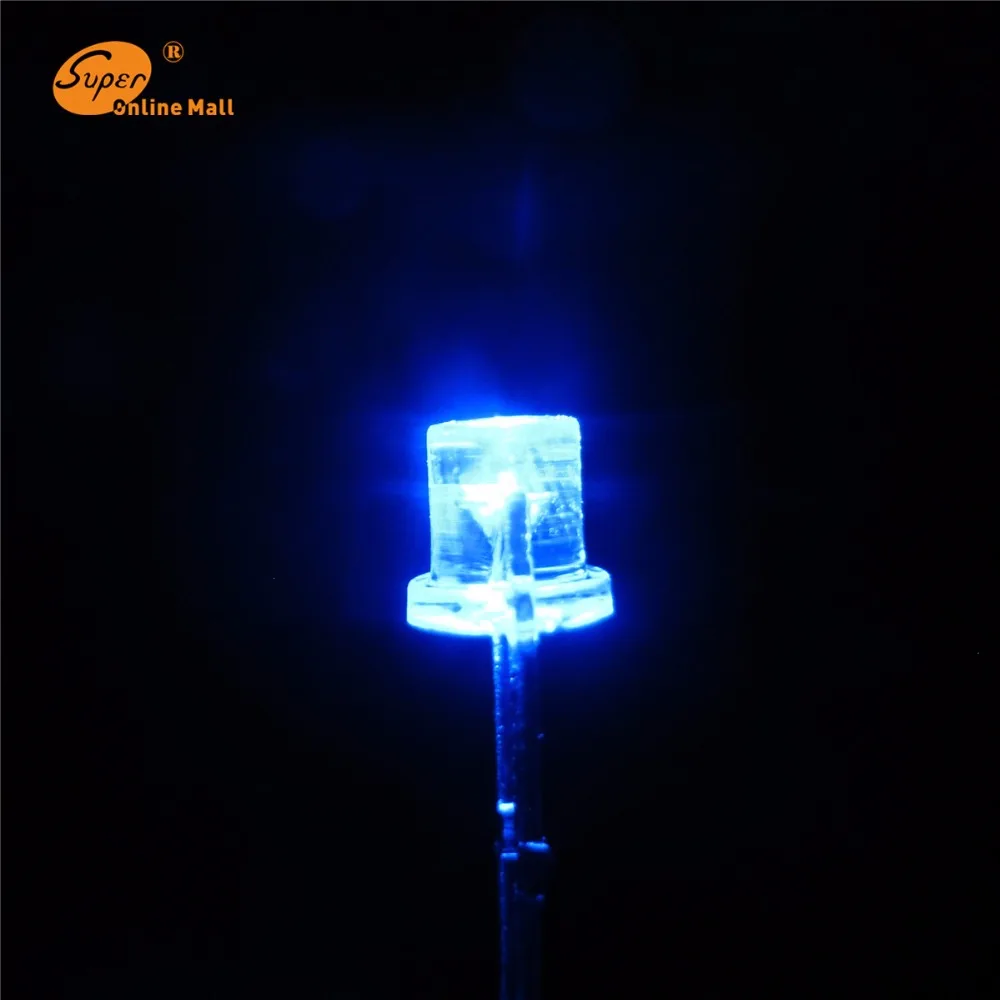 1000 шт. 3 мм синие диоды плоские верхние urtal Яркий свет лампы светодиоды|diodes blue|diode
