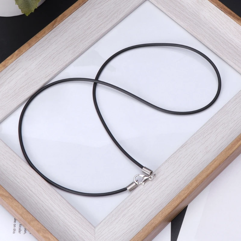 10 шт. DIY Ожерелье Веревка Шнур Резиновый Черный Изготовление ювелирных изделий с