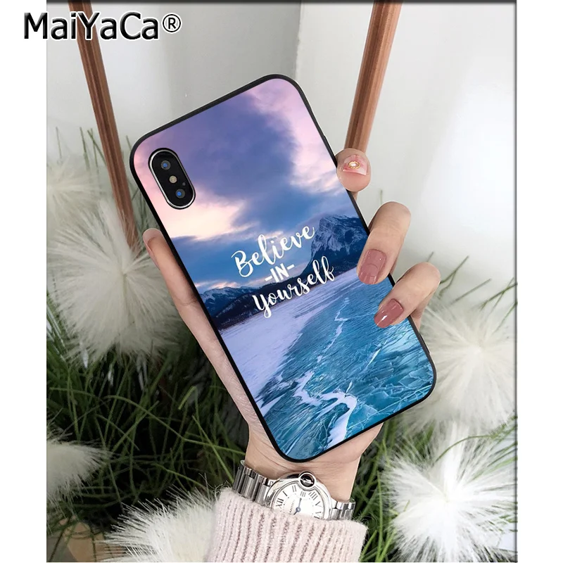 MaiYaCa дорожный горный пляж цитаты ТПУ Мягкий силиконовый чехол для телефона чехол для Apple iPhone 8 7 6 6S Plus X XS MAX 5 5S SE XR