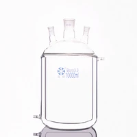 double deck cylindrical three necked flat bottom flask10000ml 244045502440mezzanine jacketed reactor bottle