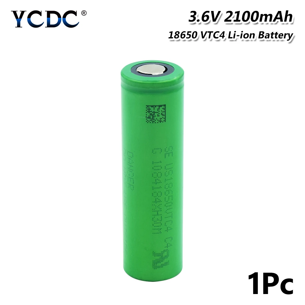 1 шт. US18650VTC4 VTC4 литий-ионная батарея для RC Toy power Bank электронная сигарета Vape аккумуляторная батарея 3,6 В 2100 мАч 18650 батареи - Цвет: 1 piece