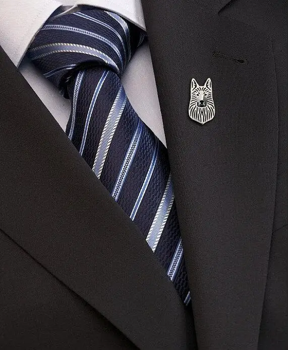 Оптовая продажа немецкая овчарка брошь женская/Мужская Подарочная Ювелирная -- 12