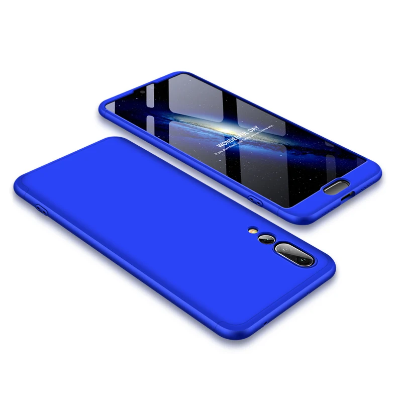 Blue Huawei P20 Pro Lite чехол с защитой на 360 градусов для huawei Nova 2 2i 2S 3 3i 4 View 20 10 Honor 7A Pro 7C 8X Play - Цвет: Blue