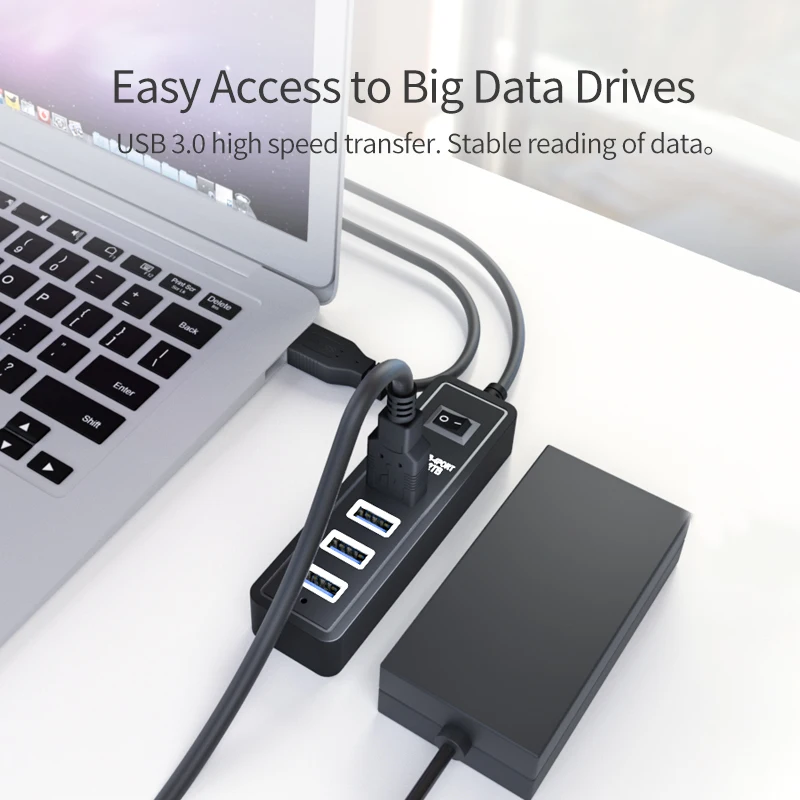 USB концентратор 3 0 с 4 портами и выключателем 5 Гбит/с| |
