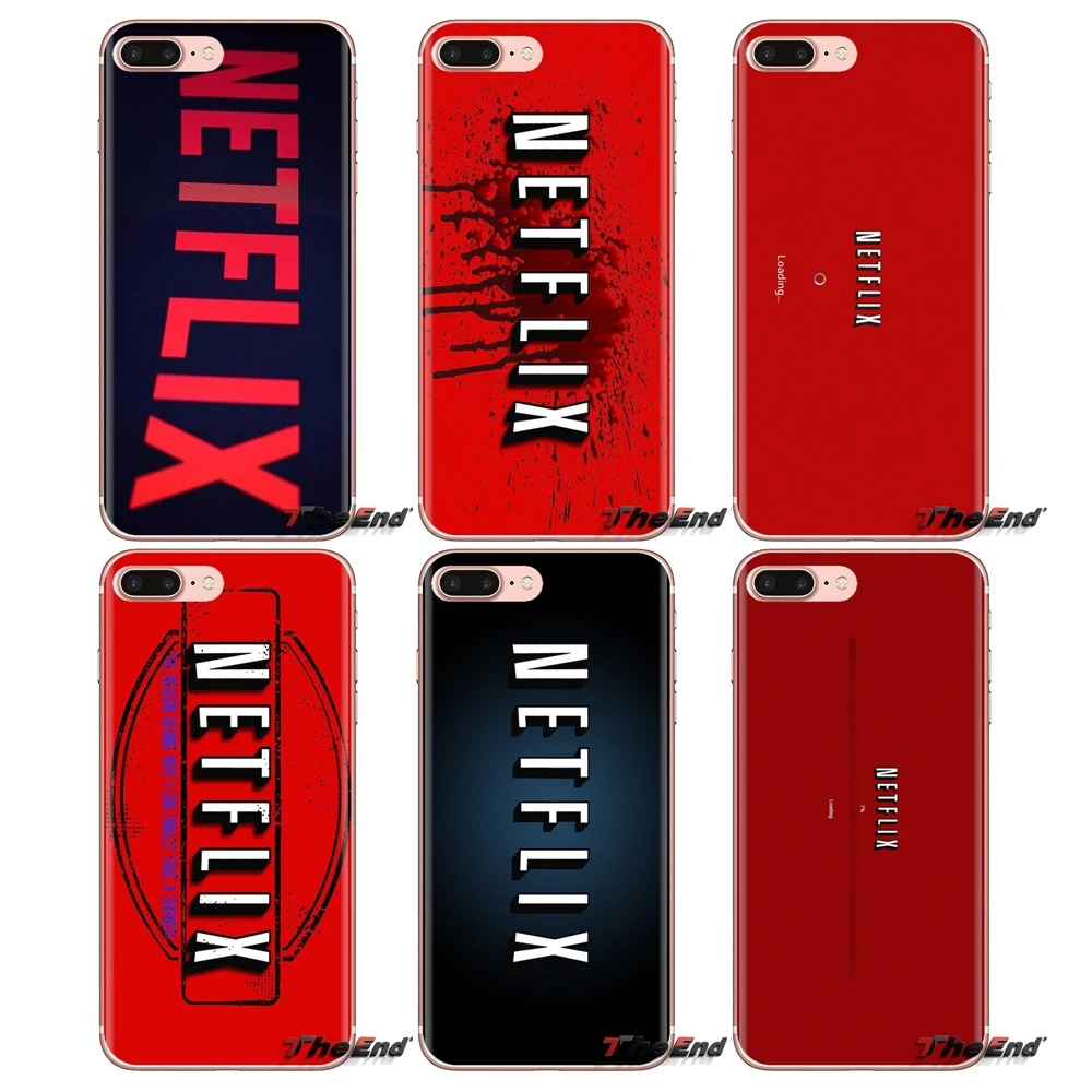 Прозрачный мягкий чехол для часов Netflix movies TV показывает логотип Samsung Galaxy A3 A5 A7 A9 A8