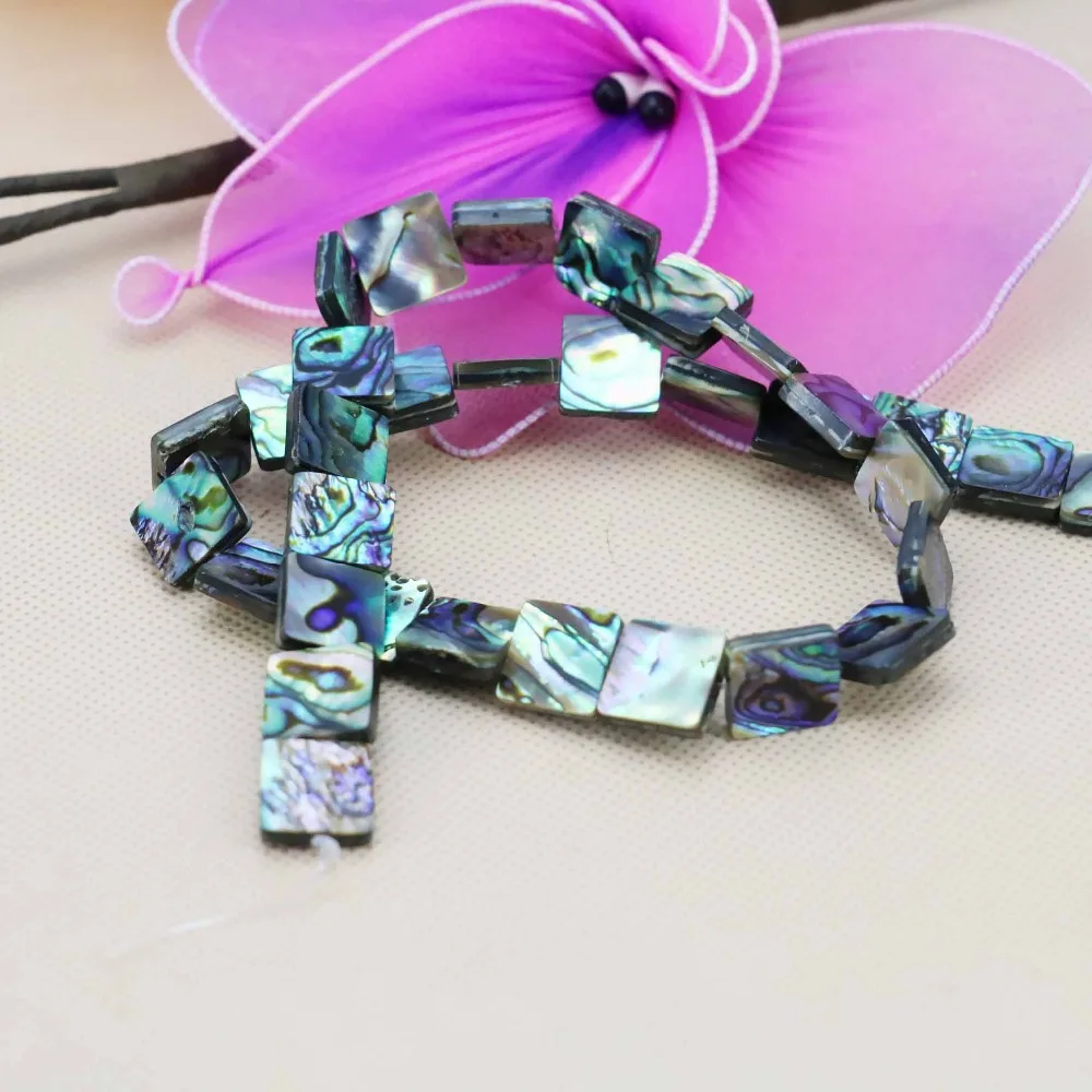 Популярные Квадратные бусины 12 мм 16 дюймов россыпью из натуральной морской кожи