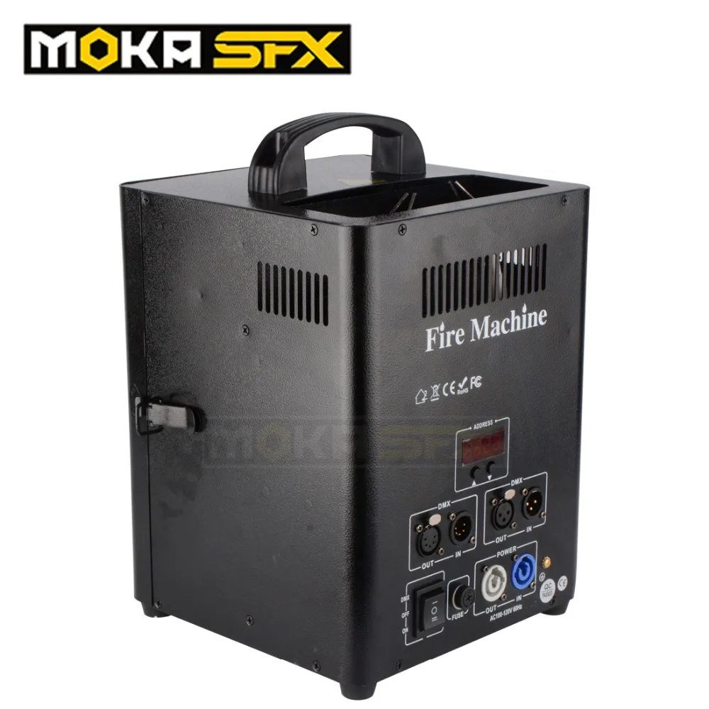 2 головки пожарная машина DMX 512 пламя проекторы двойной клапан огонь