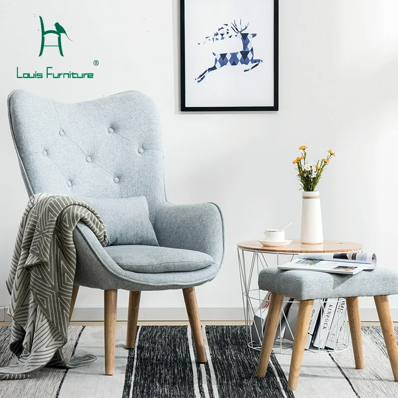 Стулья Louis Fashion для гостиной в скандинавском стиле одноместный диван отдыха