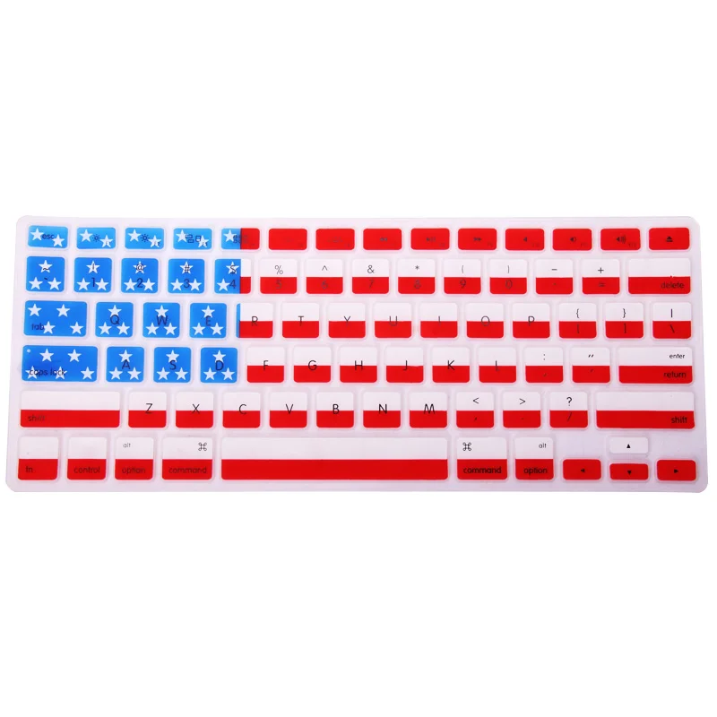 United States Flag SR 11 цветов американский английский язык письмо силиконовый чехол для клавиатуры Наклейка для Macbook Air 13 Pro 13,3 15,4 17 retina протектор - Цвет: United States Flag