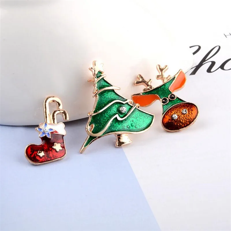 3 шт./компл. Мини Симпатичные маленькие Броши Рождество специальный дизайн дерево