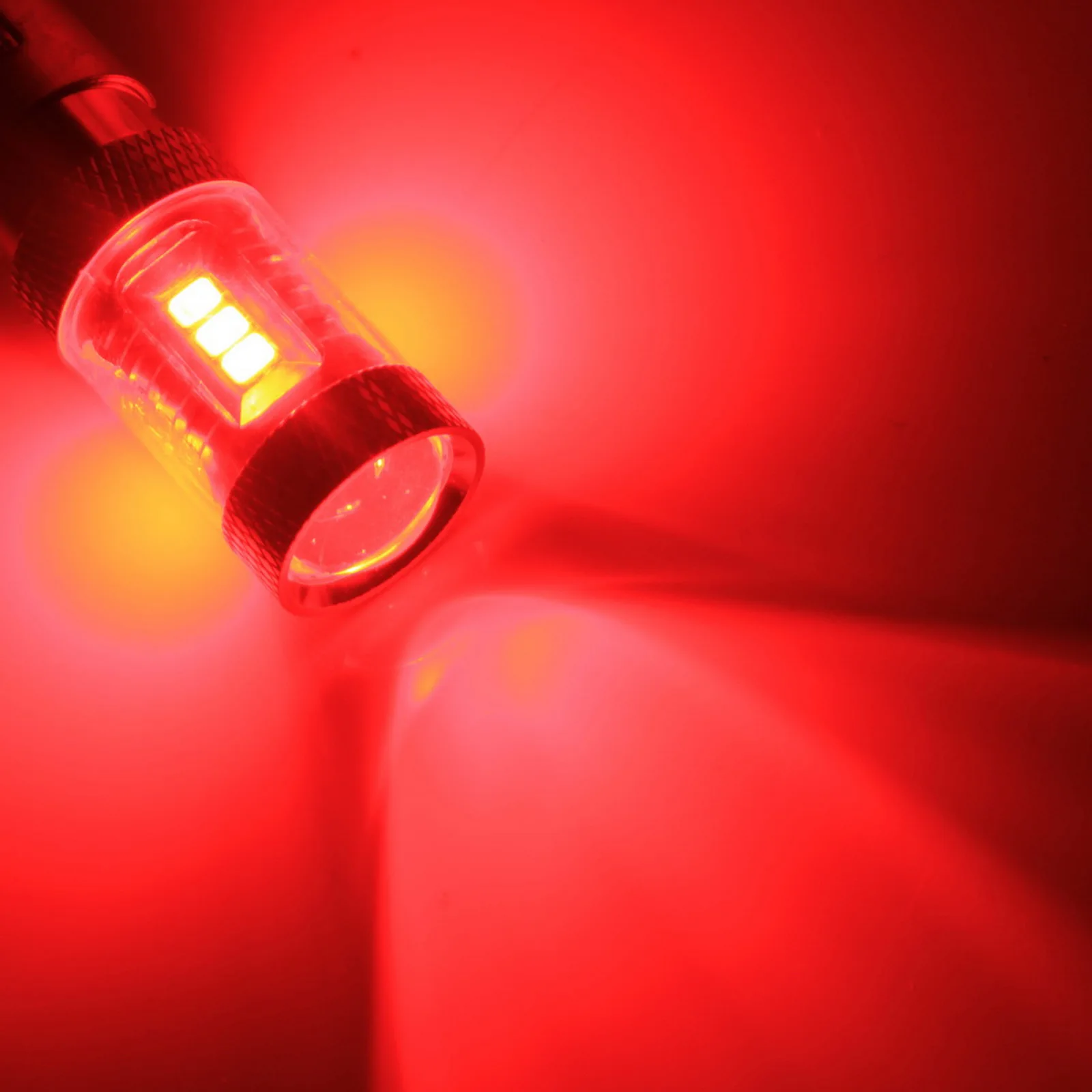 

ANGRONG 2x RED PR21/5W 380R BAW15d P21/5W Светодиодные лампы 15W с боковым хвостом и задним противотуманным стоп-сигналом