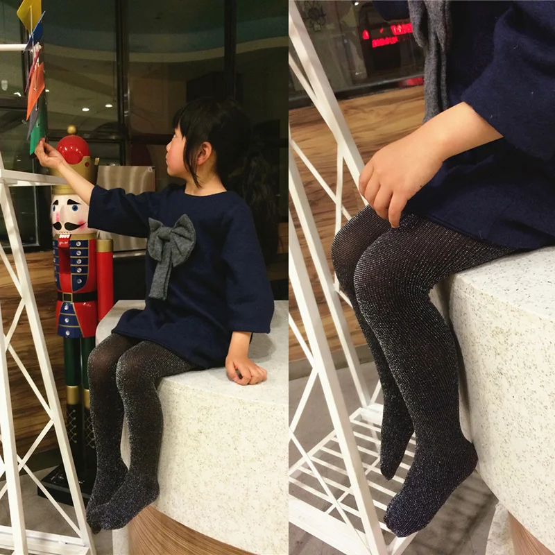 Новое поступление сезон весна лето серебряная нить бархатные детские колготки