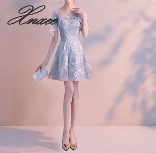 

2020 new banquet elegant and elegant short ladies dress