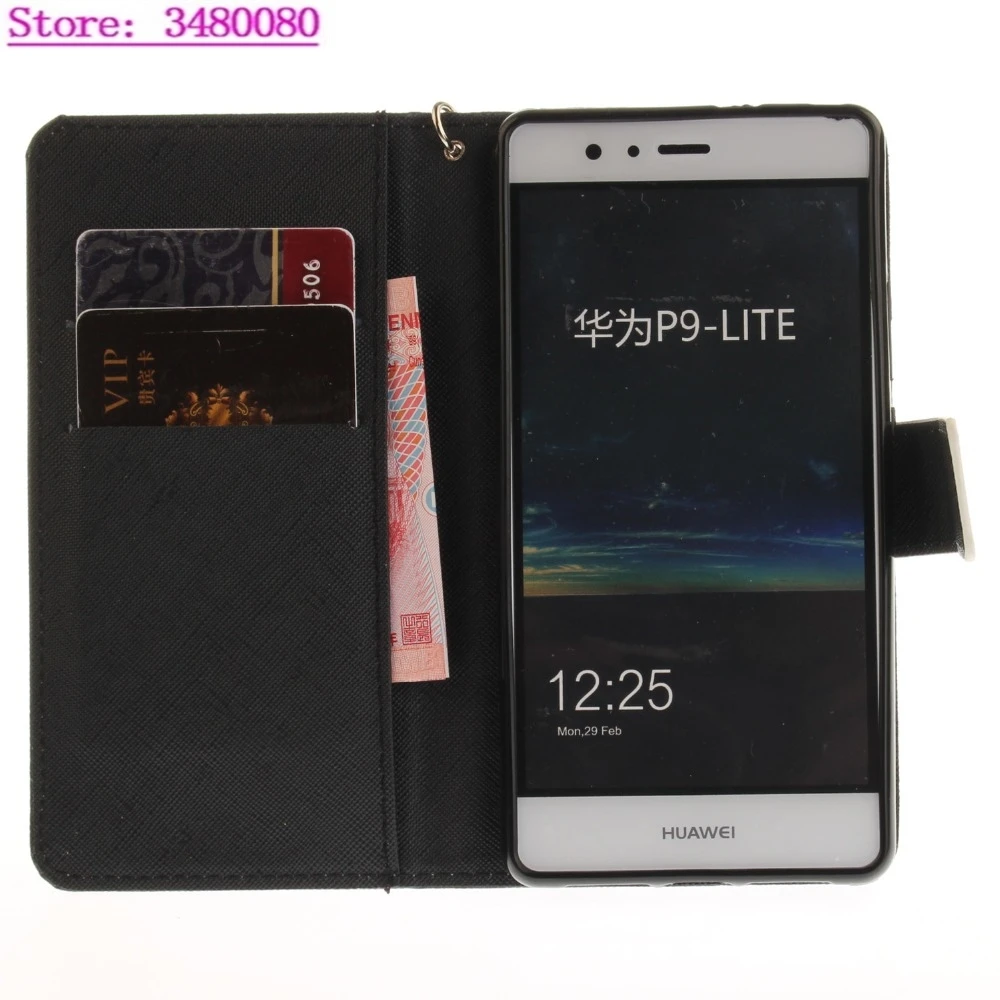 Чехол для телефона HUAWEI P9 Lite P9Lite VNS-L21 VNS-L31 VNS L21 L31 L53 L52 L22 L23, кожаный чехол-книжка с изображением собаки Совы цветка