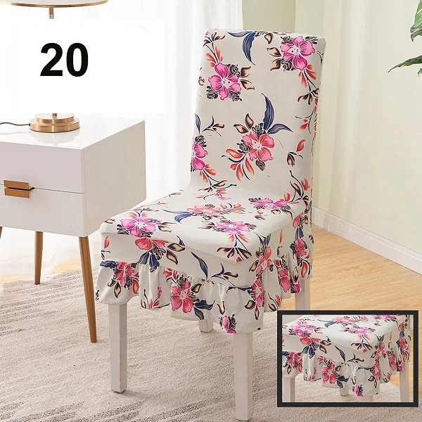 ChairCoversPattern20 Новое поступление Универсальный Ruched спандекс чехлы для стульев эластичные чехлы на кресла Банкетный обеденный стул протектор сиденья свадьба - Цвет: ChairCoversPattern20