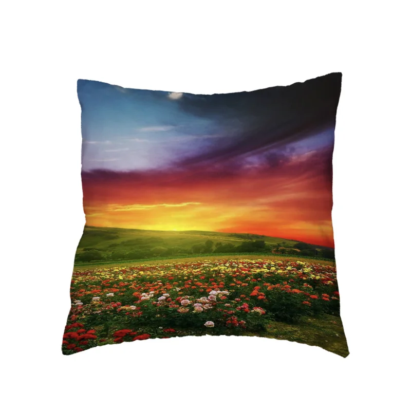 Наволочка с натуральными красивыми кленовыми листьями принтом леса забавные