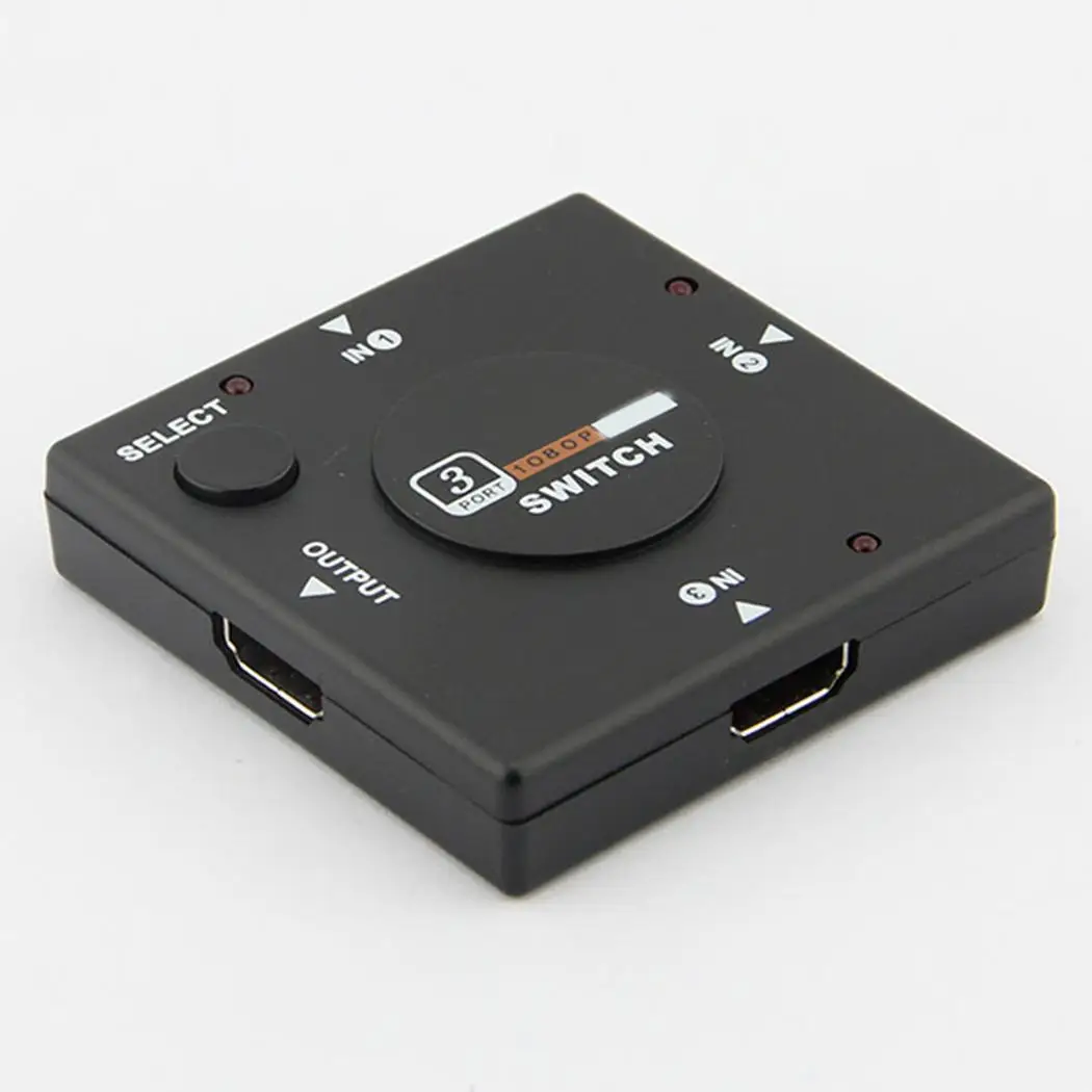 Мини-коммутатор разрешение видео 3 порта HD черный мультимедийный интерфейс