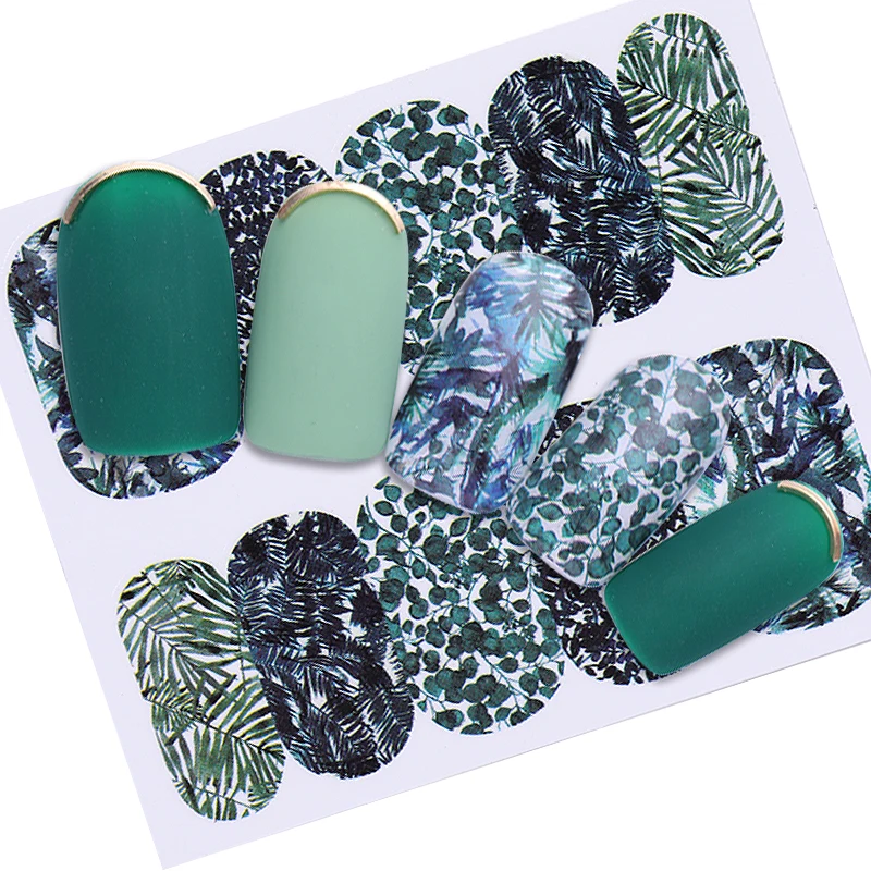 Nail Water Decals Transfer Stickers Flower Tropical Images Nail Art Manicure Tips Decoration for UV Gel Polish