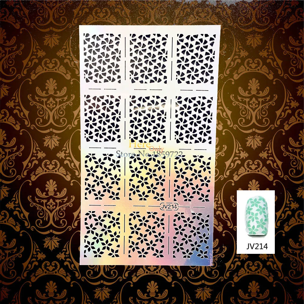 1 шт. модная трафаретная наклейка для дизайна ногтей в виде рыбьей чешуи