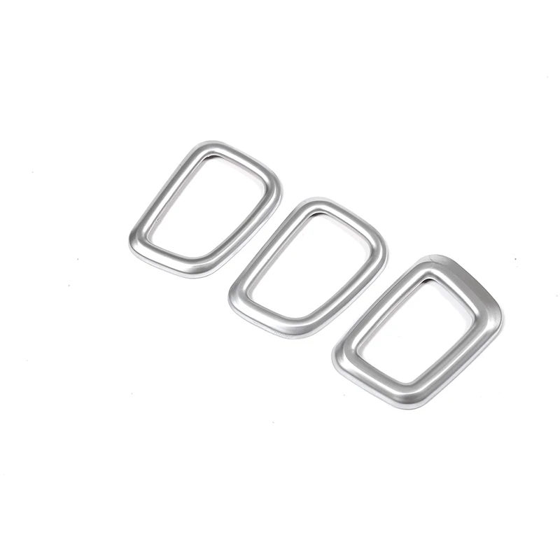 

Для BMW 5 серии G30 2018 автомобильные аксессуары 3 шт. ABS Матовый Серебряный подголовник Кнопка рамка отделка