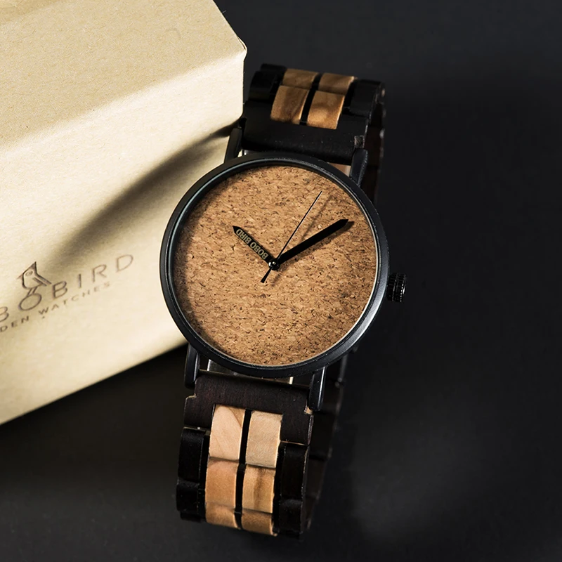BOBO BIRD Relogio masculino простые часы мужские деревянные наручные часы Япония Move Мужские t кварцевые наручные часы из нержавеющей стали деревянный металлический ремешок