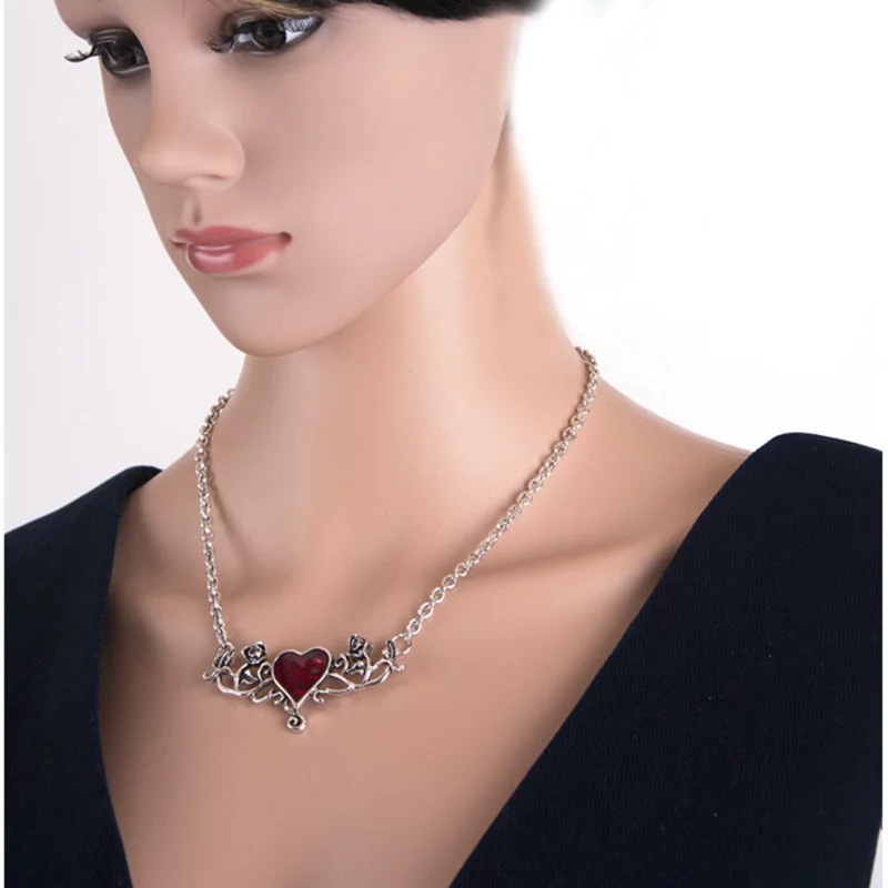 Комплект из колье и серёг с подвеской в виде сердца|Ювелирные наборы| |