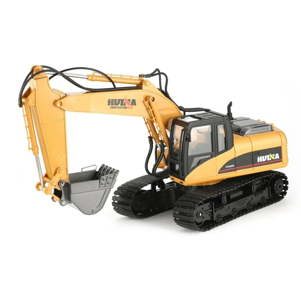 HUINA 1550 RC экскаватор 680 градусов вращения сплав ведро 1/14 15CH строительная машина игрушка подарок с классным звуком/световой эффект