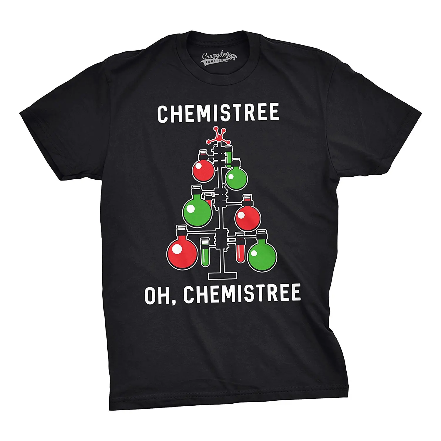 Сумасшедшая собака футболки Для мужчин s Chemistree футболка смешные химии наука