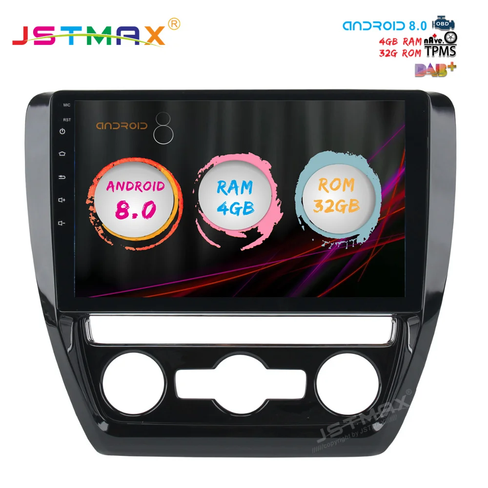 Автомобильный dvd-плеер JSTMAX 10 2 дюйма Android 8 0 для VW Jetta 2011-2015 gps-навигация