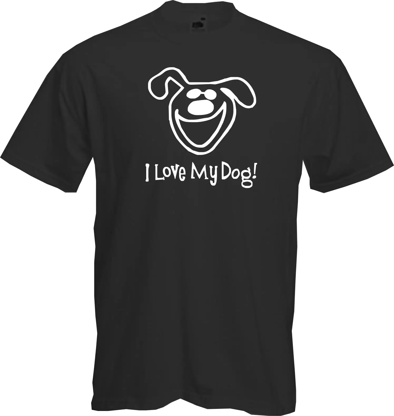 I LOVE MY DOG картинка забавная качественная футболка * Новые футболки Забавные топы