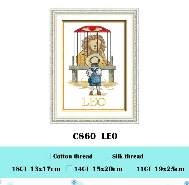 Twelve constellations cross stitch kit aida 14ct 11ct count printed canvas stitches embroidery DIY handmade needlework | Дом и сад
