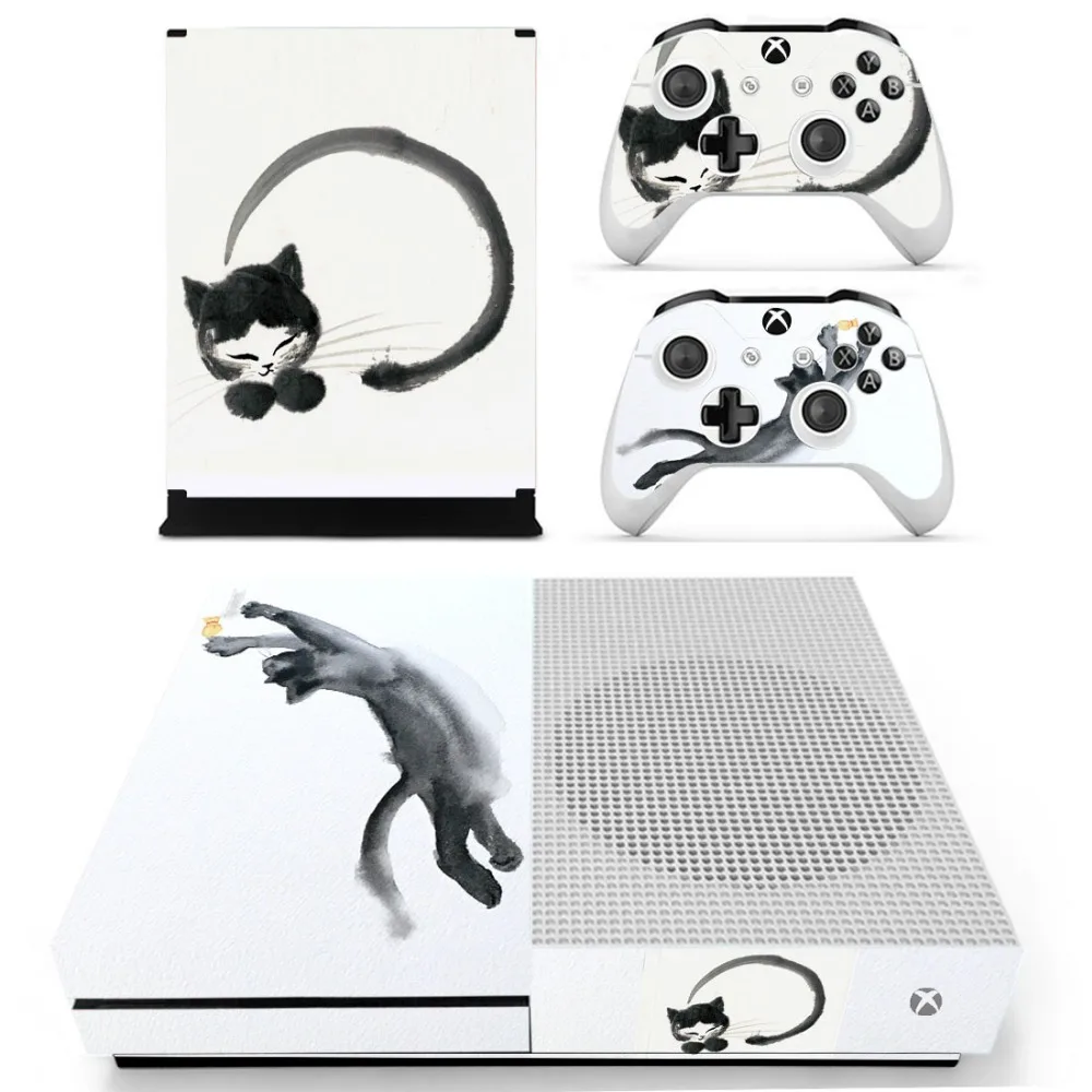 Китайская живопись виниловая кожа наклейки для XBOX One S консоли с двумя