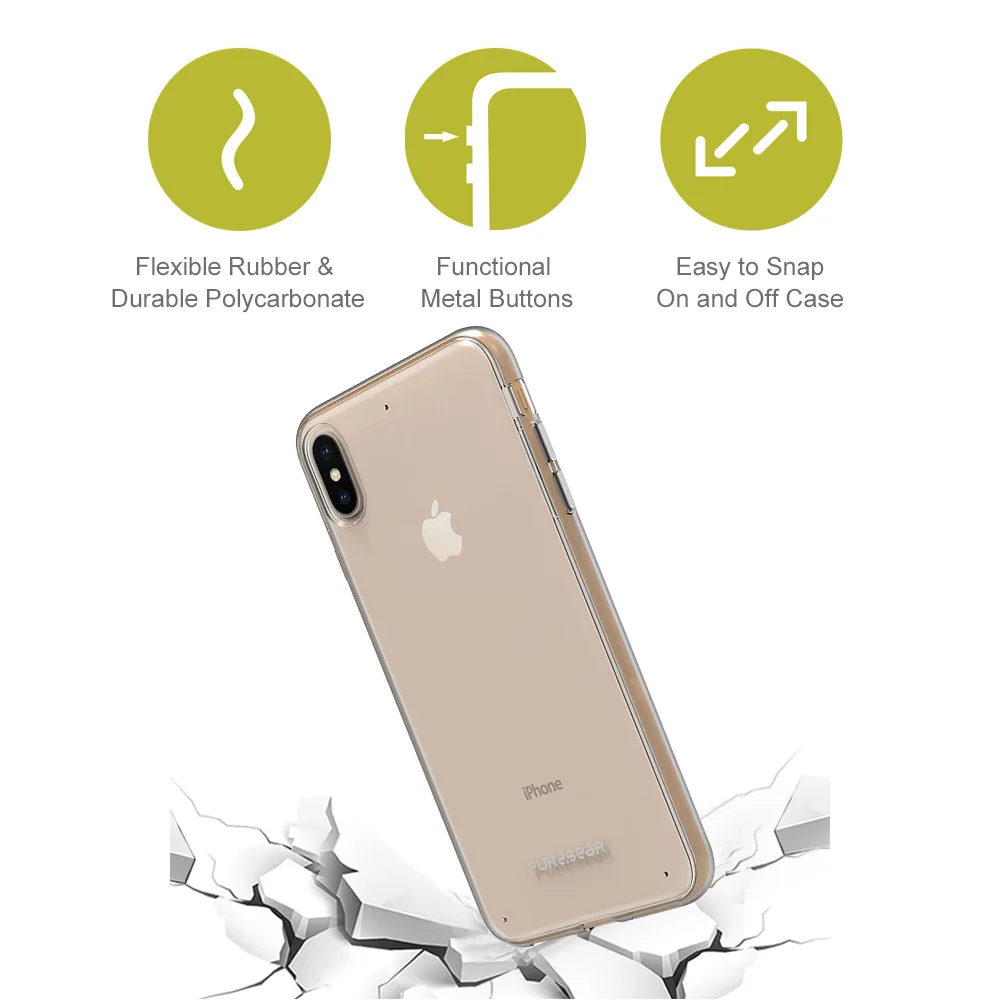 Puregear оригинальный тонкий прозрачный противоударный Прозрачный чехол для iPhone Xs Max