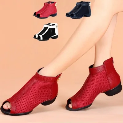 Женские кожаные кроссовки сетчатые квадратная подошва дышащие мягкая