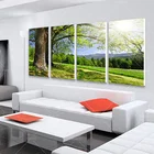 4 панели современная абстрактная печать на дереве картина Куадрос настенное Искусство Пейзаж холст живопись для гостиной без рамки PR150