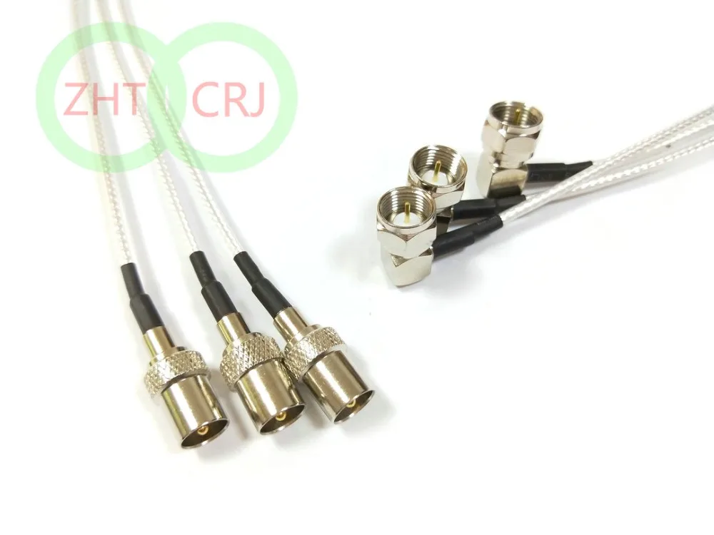10 шт. F наружный угол к DVB ТВ Pal Мужской коаксиальный РЧ кабель rg316 1 8 м|angle|angled cables |