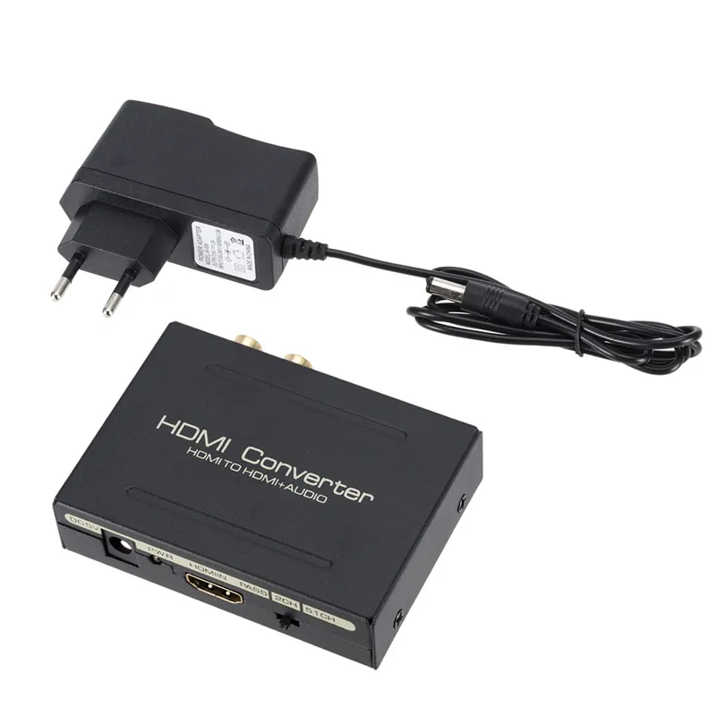 EU Power HD 1080P HDMI в HDMI Оптический SPDIF RCA L/R экстрактор конвертер аудио сплиттер Hdmi конвертер адаптер для PS3 компьютера HDTV - Цвет: EU Power