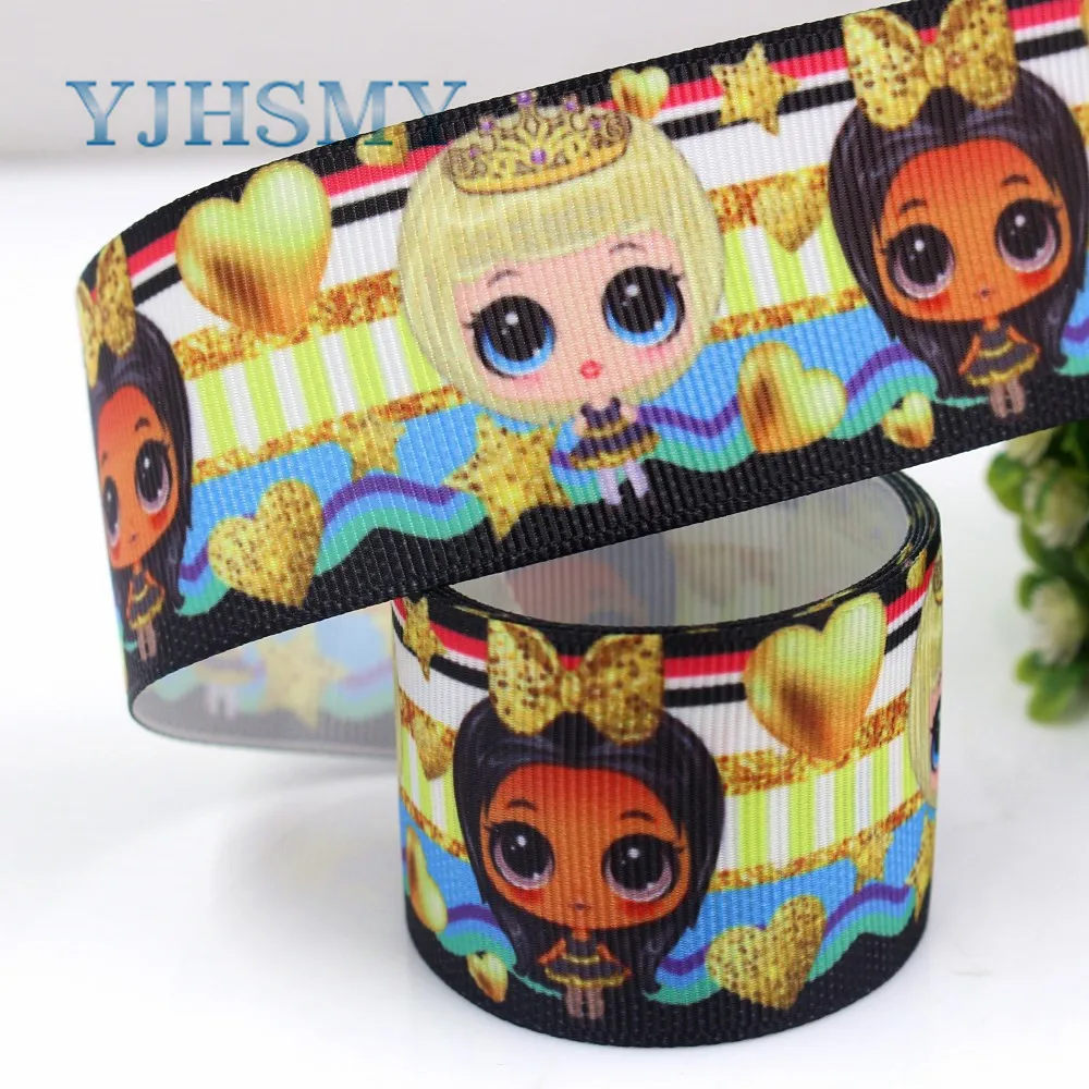 YJHSMY G 181029 1496 10 ярдов 38 мм мультфильм термопечать grosgrain ленты Подарочная упаковка DIY