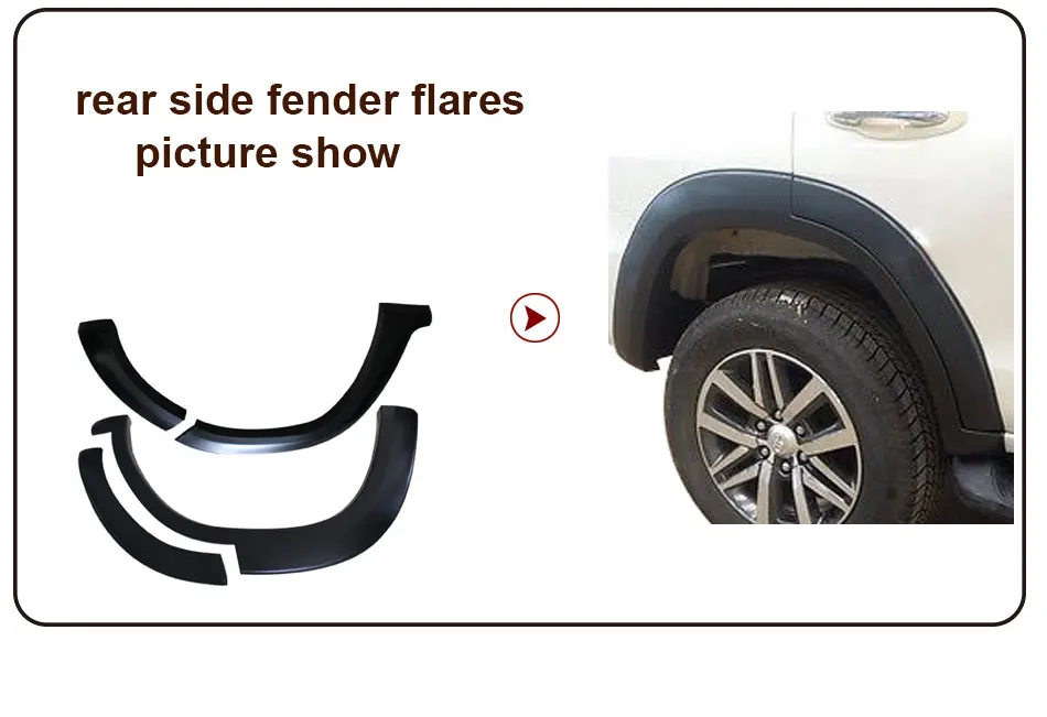 Колесные арки крыло Вспышки Аксессуары для брызговиков для Toyota Fortuner Hilux SW4