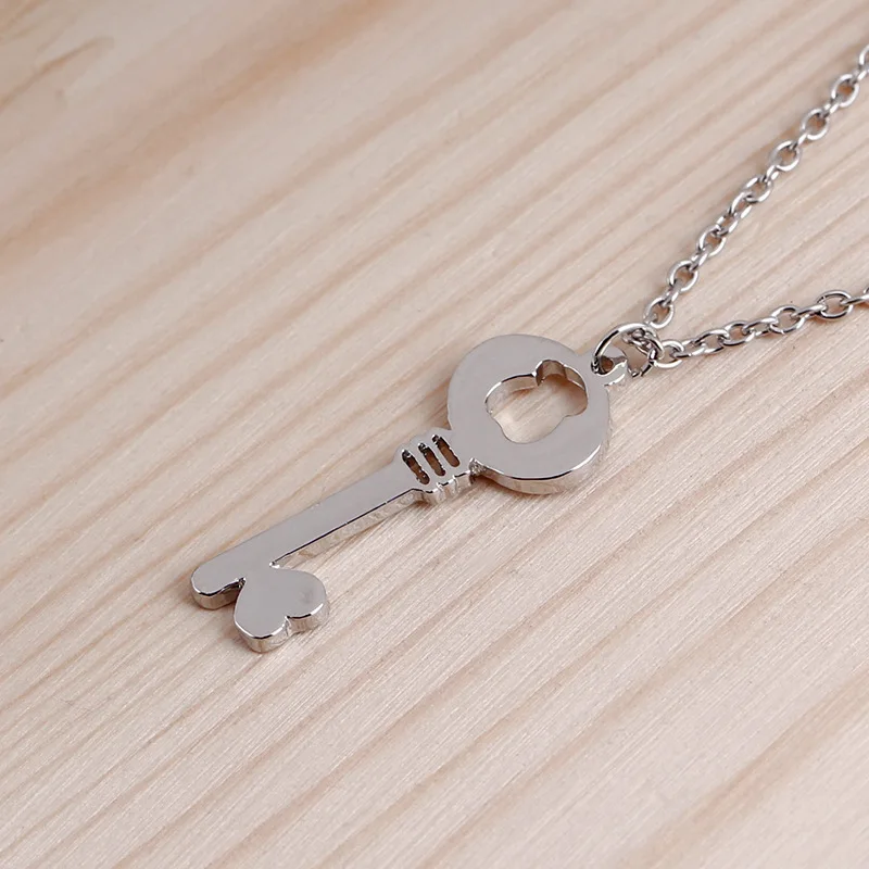 10 love heart lock unique symbol key necklace unlocking tool animal Hollow bear jewelry | Украшения и аксессуары