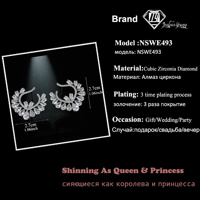 Новый готический панк рок 2017 Для женщин серьги Красный падение зеленой воды Стад