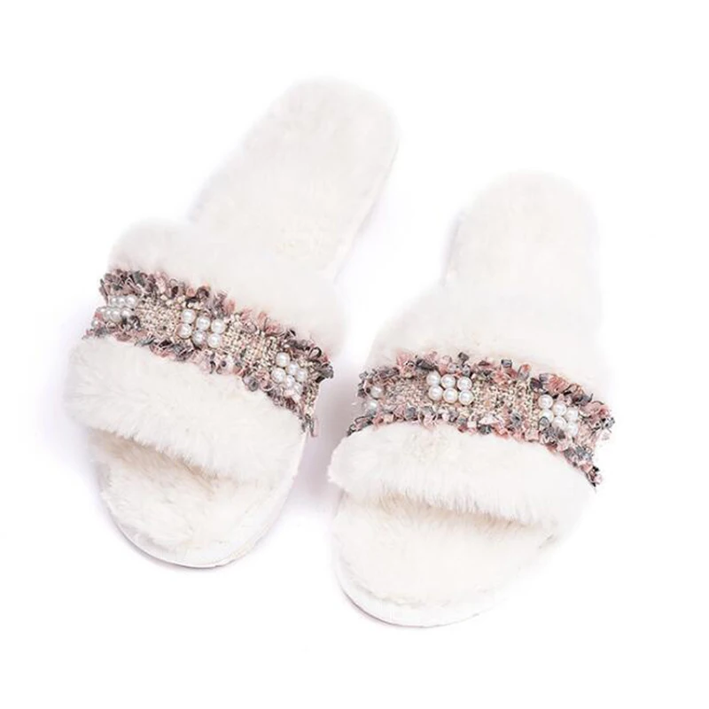 Домашние теплые пушистые туфли из хлопка 2019 женские меховые тапочки зимняя обувь